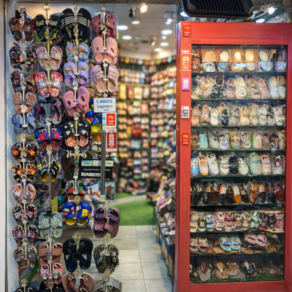 Kids and ladies footwear store in Chennai at Smiles Foot Craft, Mint Street Sowcarpet<br />
