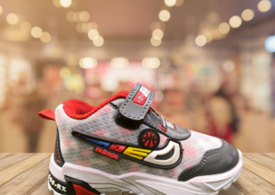 grey red boys sports shoes kids footwear Chennai Smiles Foot Craft
